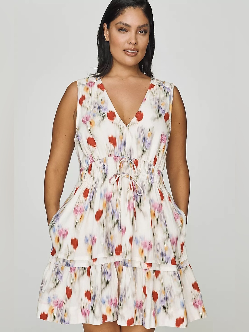 NWT Size XL - Somerset Linen Blend Sleeveless Mini Dress w Pockets (US$ 148)